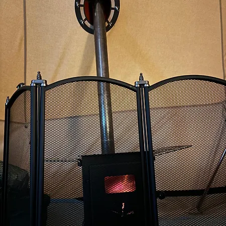 Cozy Hot Tent With Log Burner & Hot Tub Left Tent Dwyran Exterior photo